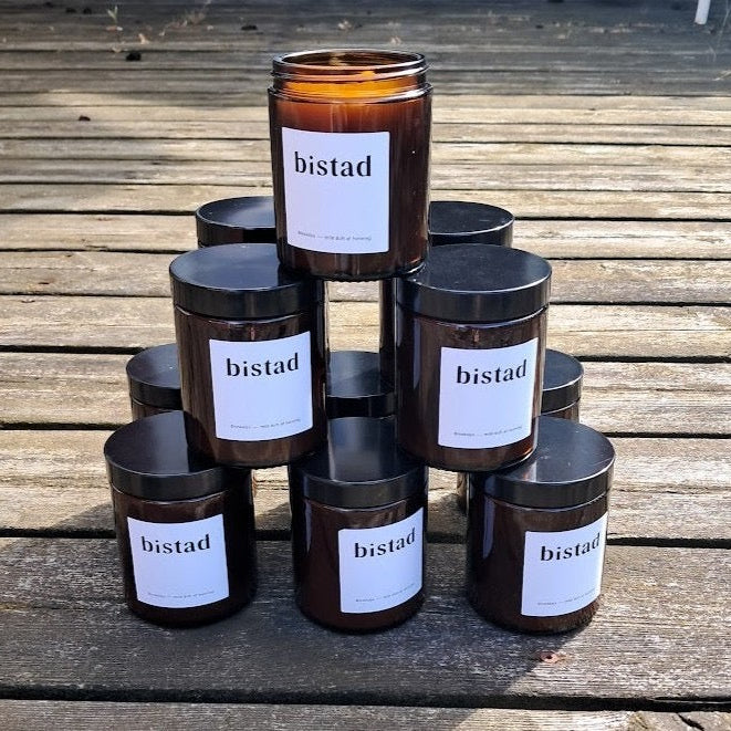 Lys af bivoks i glas - Bistad Aarhus