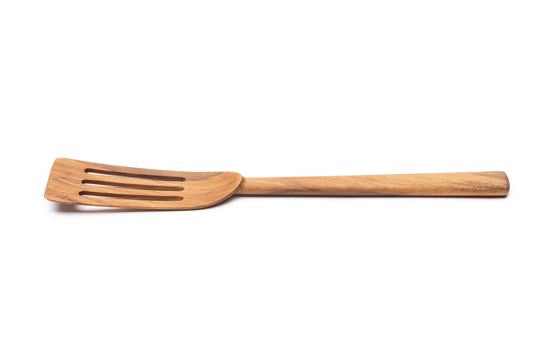 Spatel med huller, smal, teak L 31 cm - Kampmann