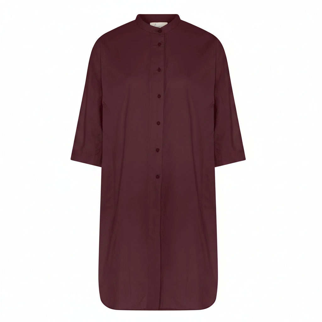 Seoul Skjortekjole, red mahogany - Frau