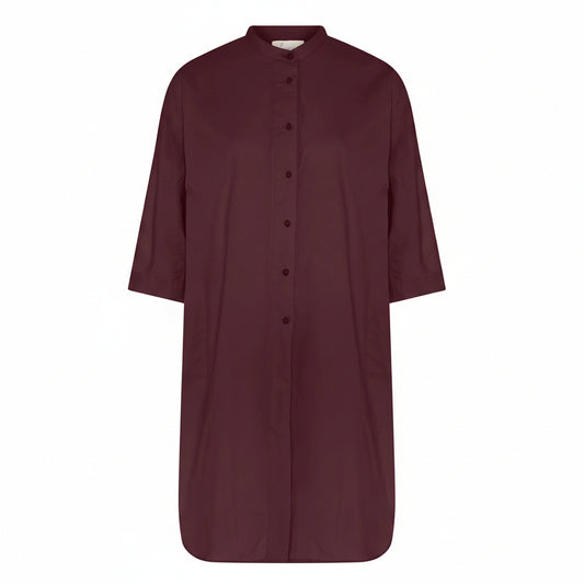Seoul Skjortekjole, red mahogany - Frau