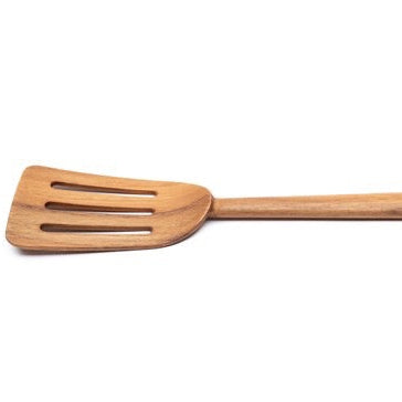 Spatel, bred med huller, teak L 30,7 cm - Kampmann