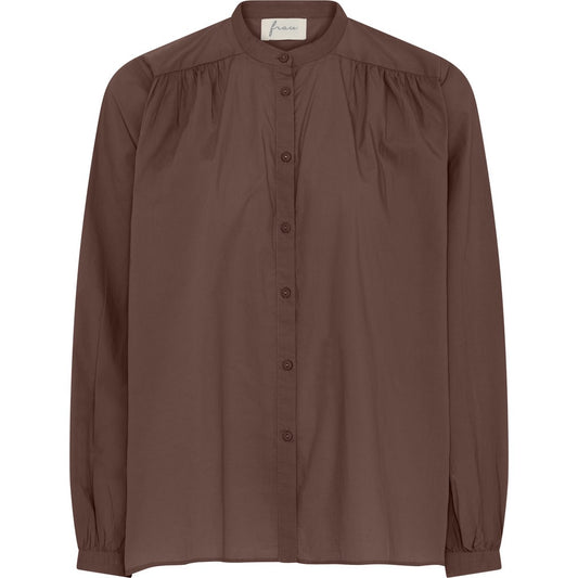 Florence Ls Shirt, Coffee Quartz- FRAU