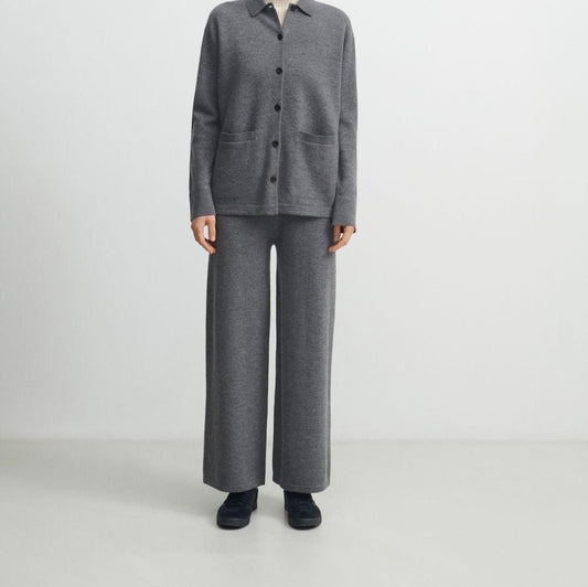 Felted Pants, grey melange - FUB