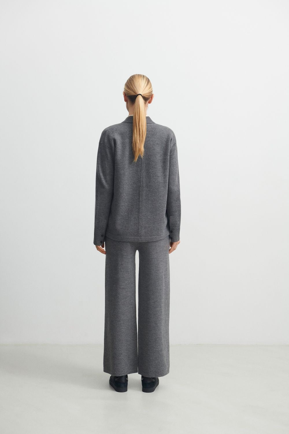 Felted Pants, grey melange - FUB