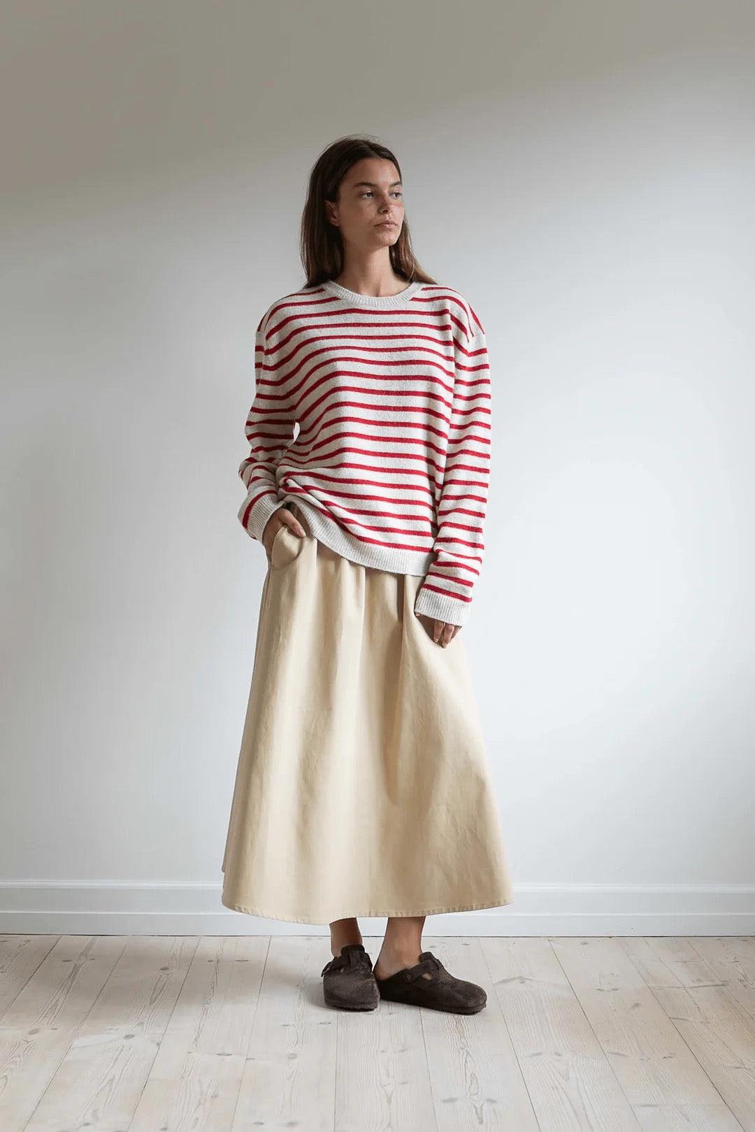 Agnes Nederdel, Sand Beige - Studio Feder