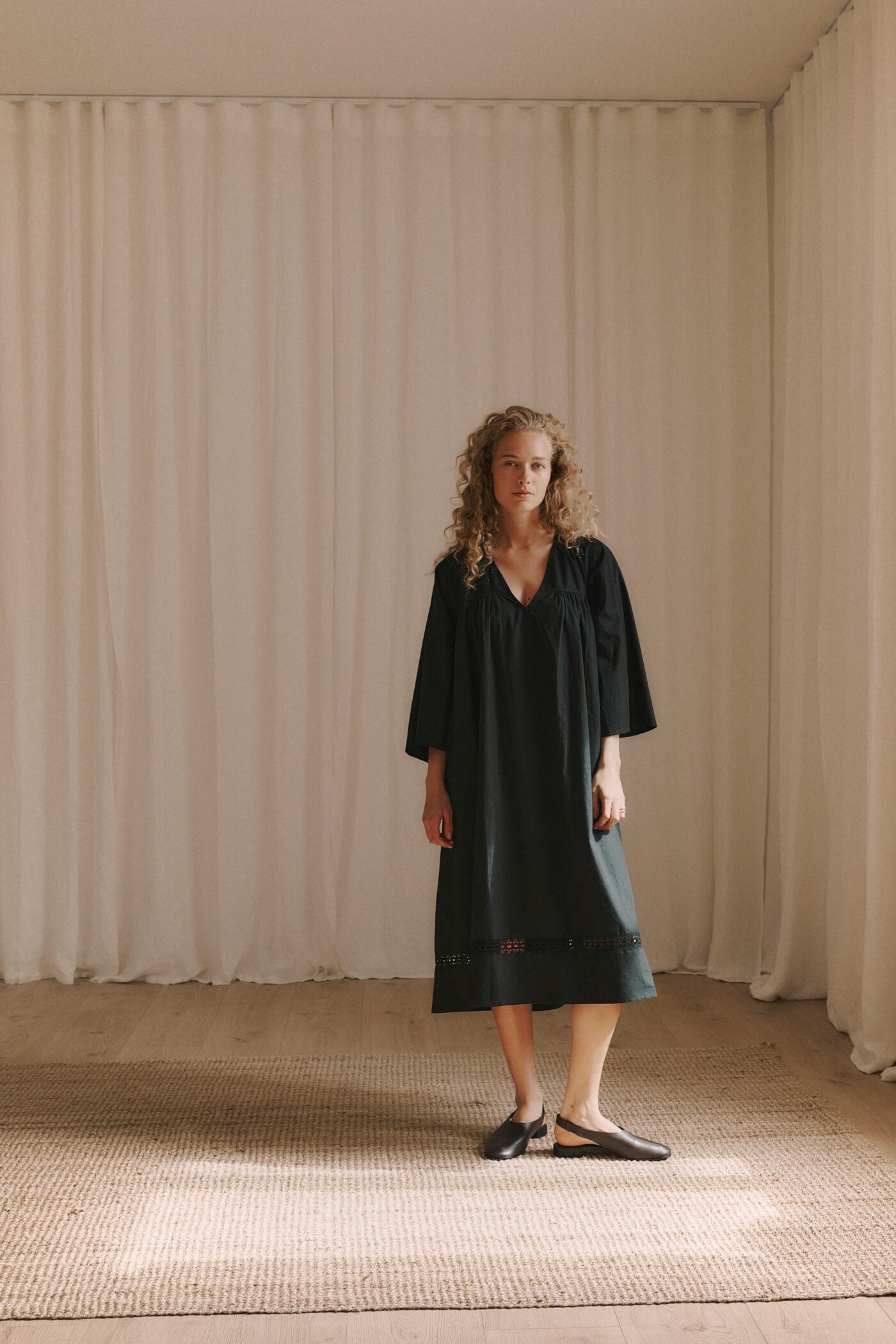 SIRI 3/4 Dress, Sort - ANNE MI