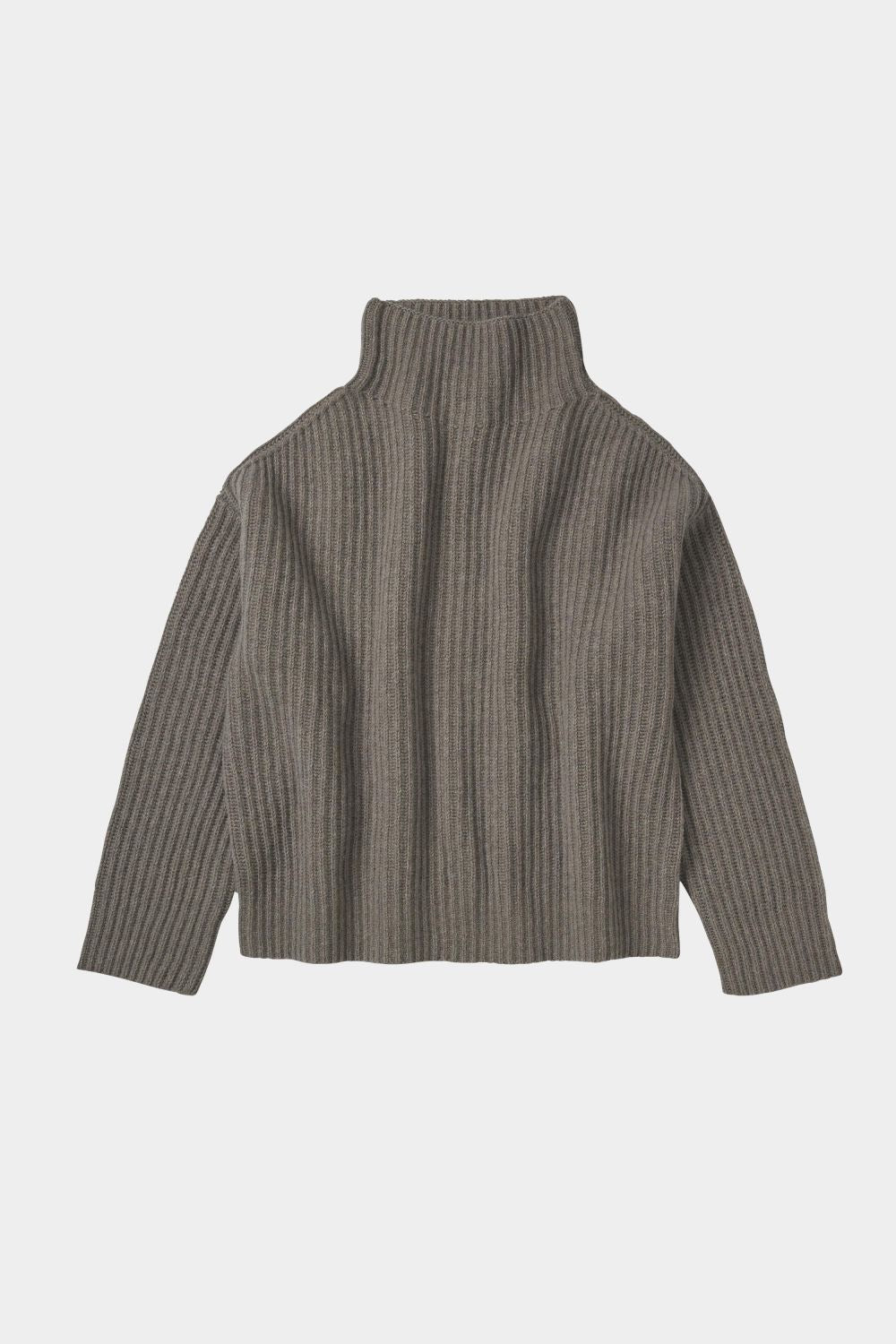 Lambswool Rib Sweater, hazel melange - FUB