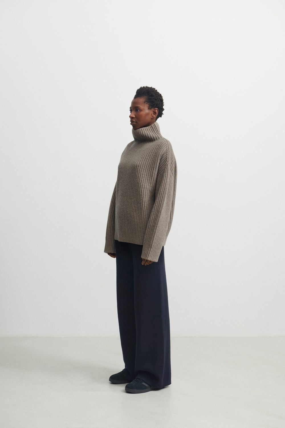 Lambswool Rib Sweater, hazel melange - FUB