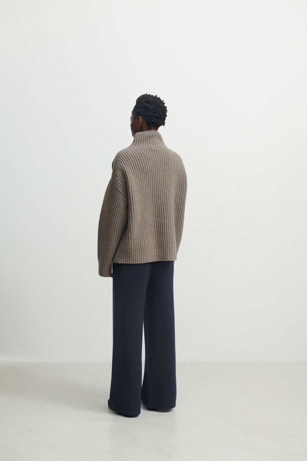 Lambswool Rib Sweater, hazel melange - FUB