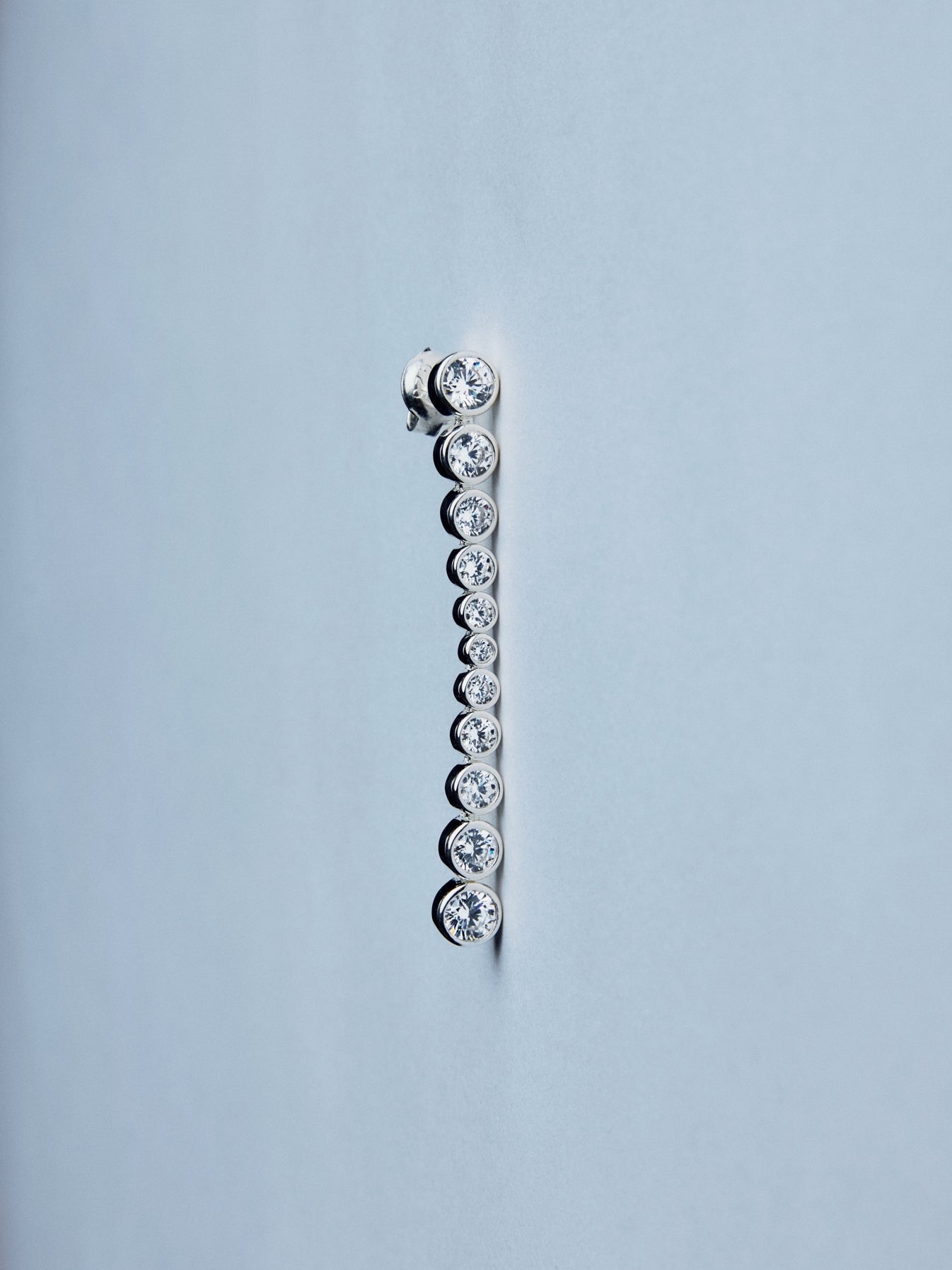 Oda Long Earrings, Silver - Ragbag