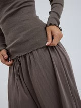 Wooly Long Sleeve, Merinould/Silke (Brun)