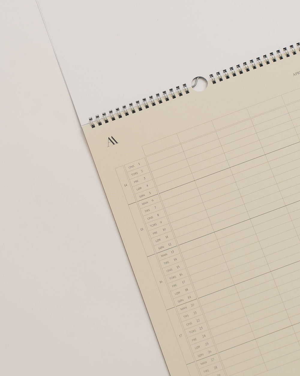 Vægkalender 2027 - Atelier Aarhus