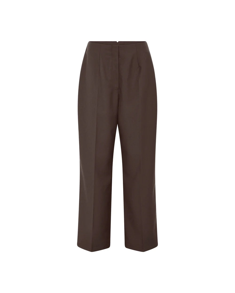 Wuxi wide long wool pant, Chocolate Brown - FRAU