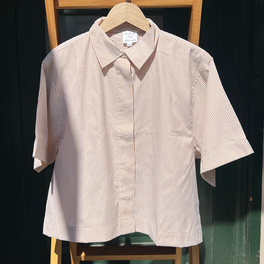 SS Shirt, Beige/White - Product For Real