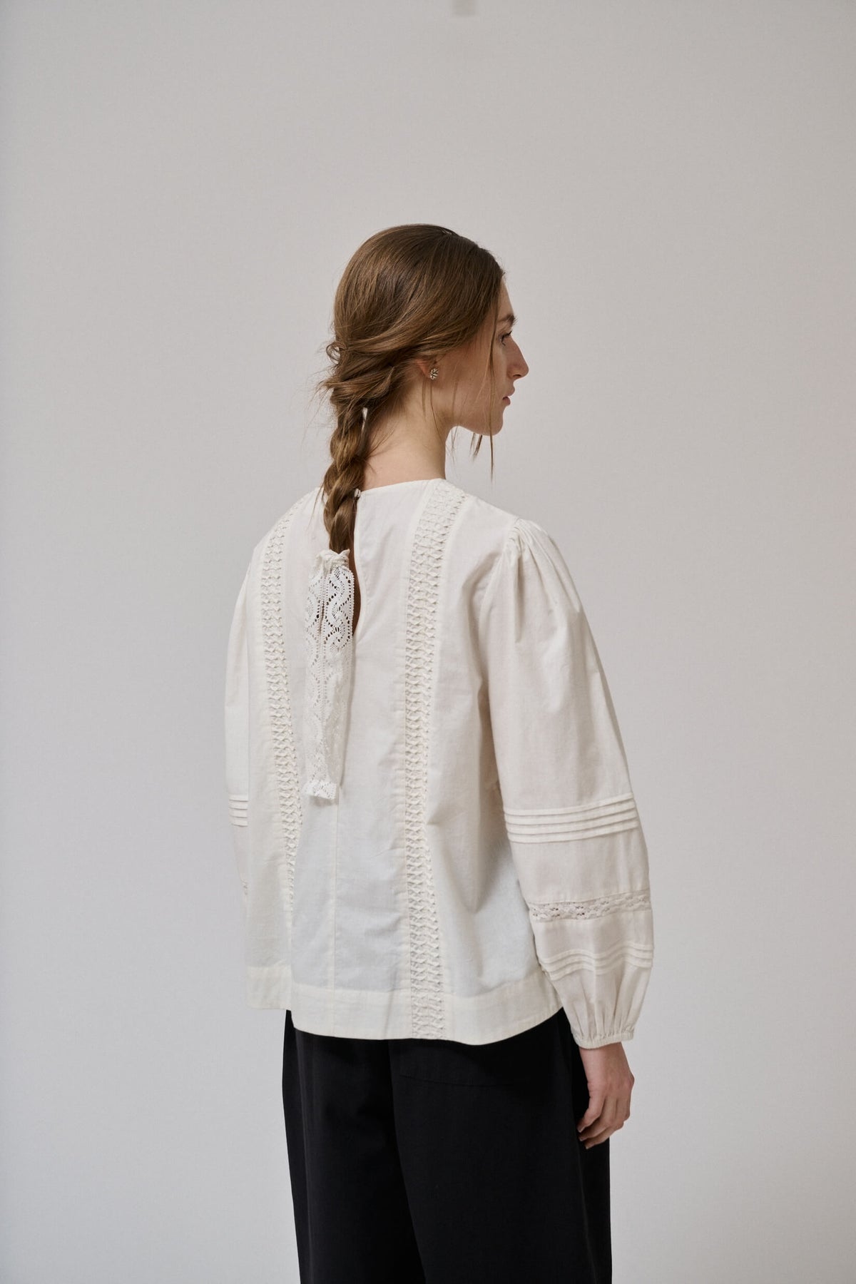 CLOVER LS BLOUSE - WHITE SAND