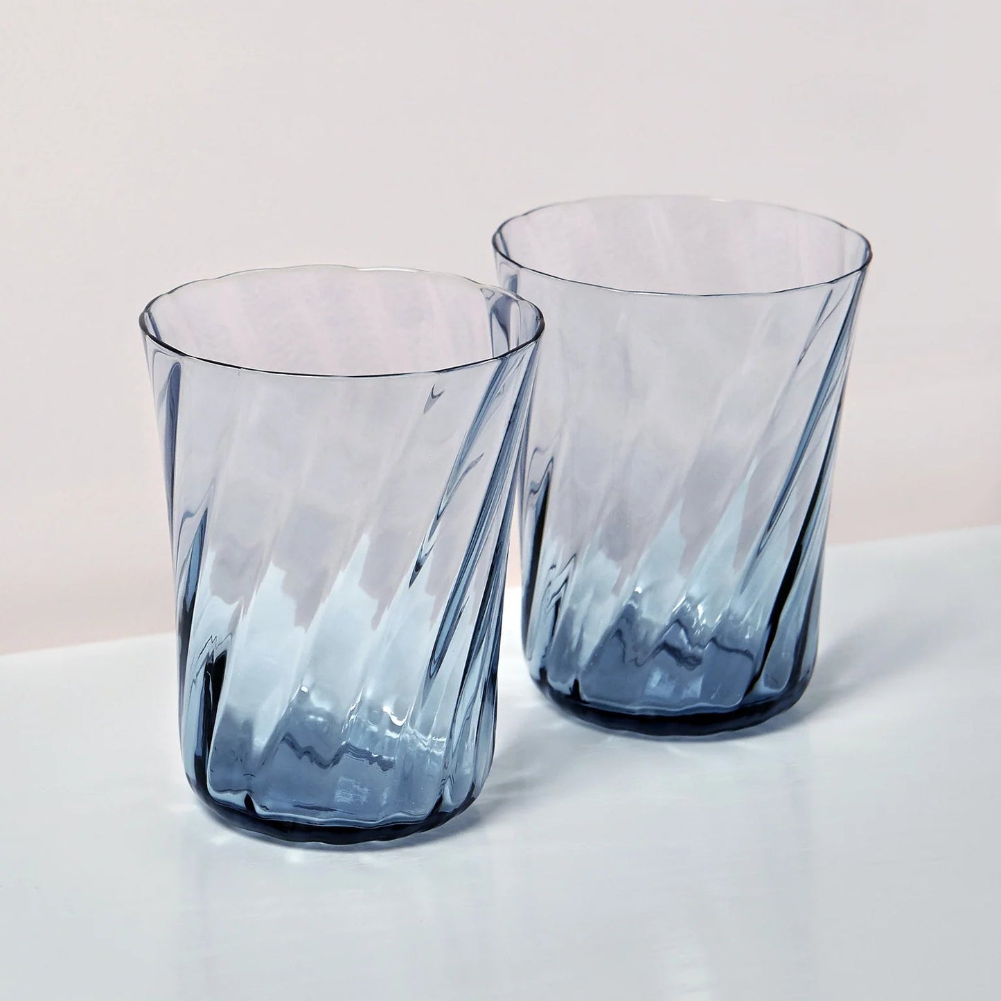 Concave glas - Atlantic Blue Swirl