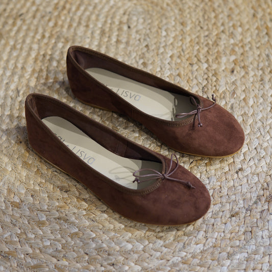 Ballerina - Nubuck Chocolate