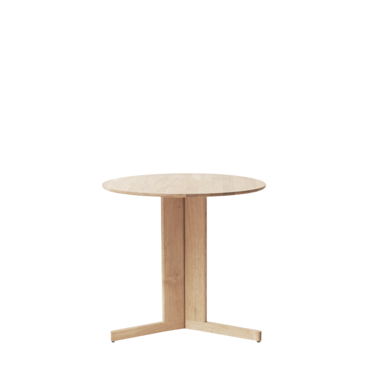 Trefoil Round Table Ø75 3 Legs, White Oak