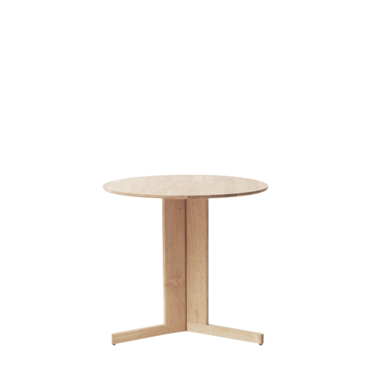 Trefoil Round Table Ø75 3 Legs, White Oak