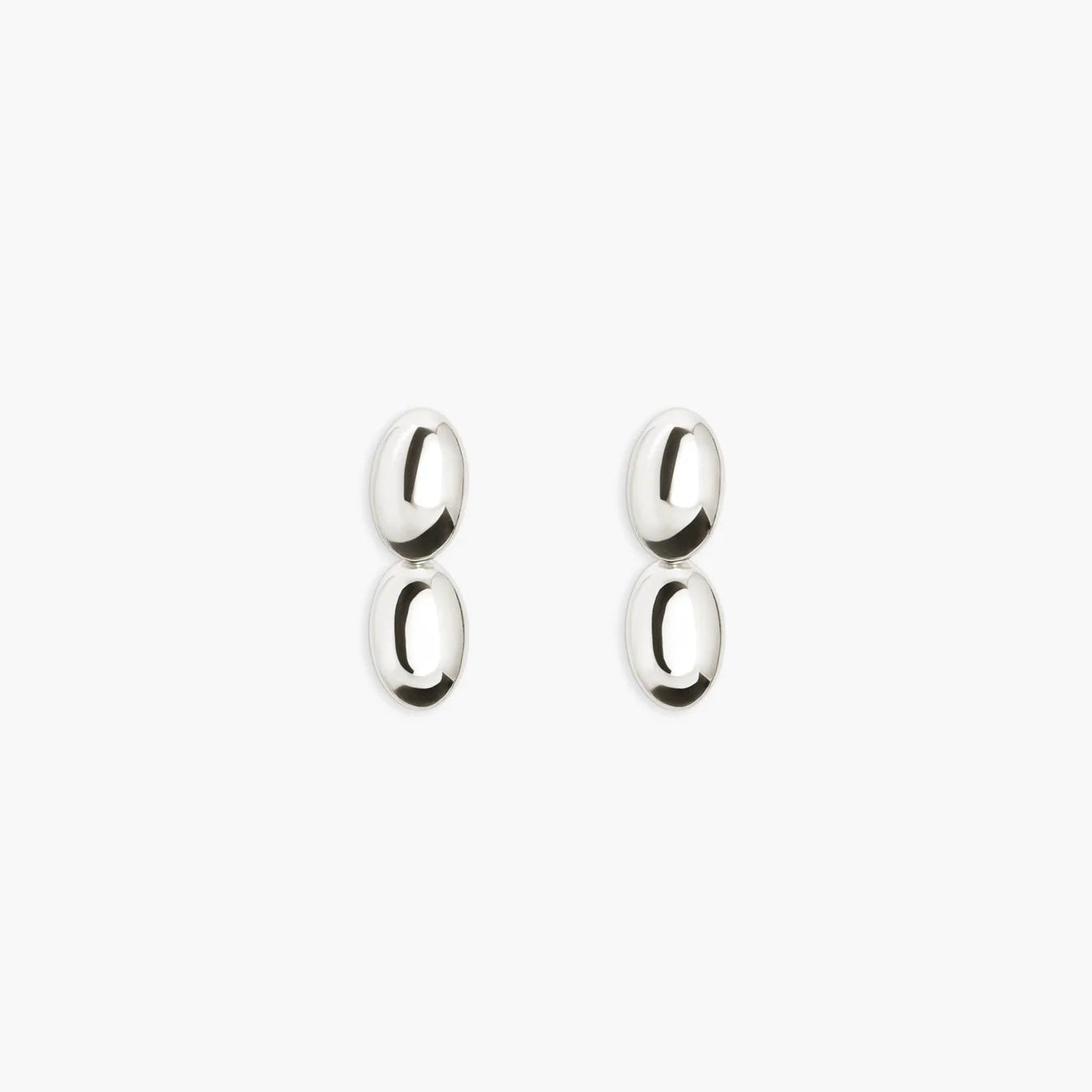 Emberly Oval Earrings, Silver