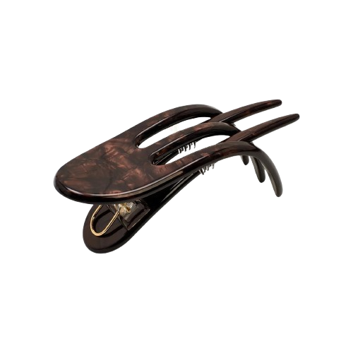 Julie Flat Claw, Dark Chocolate MOP