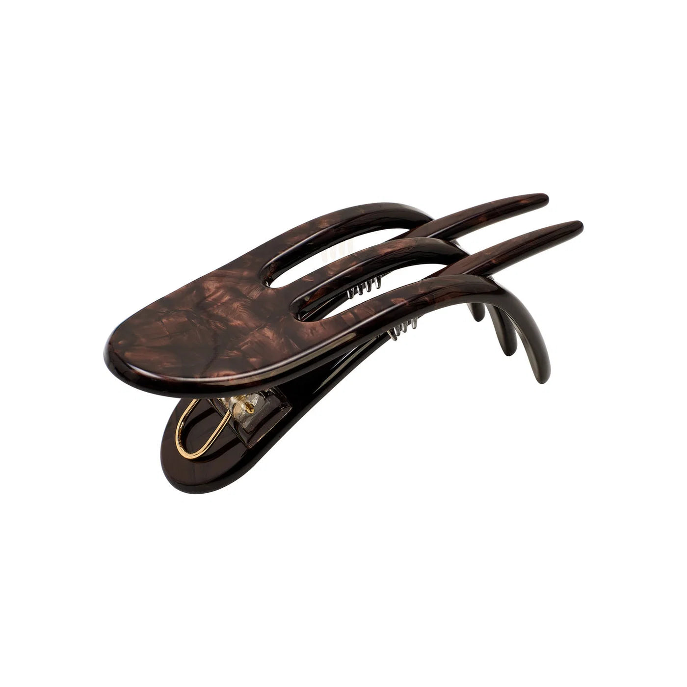 Julie Flat Claw, Dark Chocolate MOP