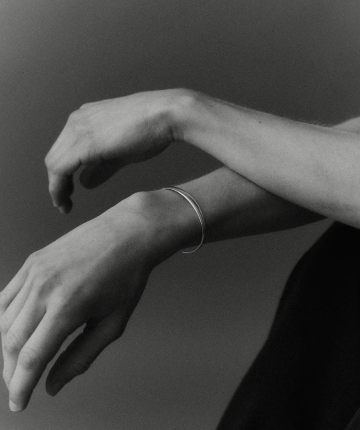 Dagny Bangle Color, Silver - Ragbag