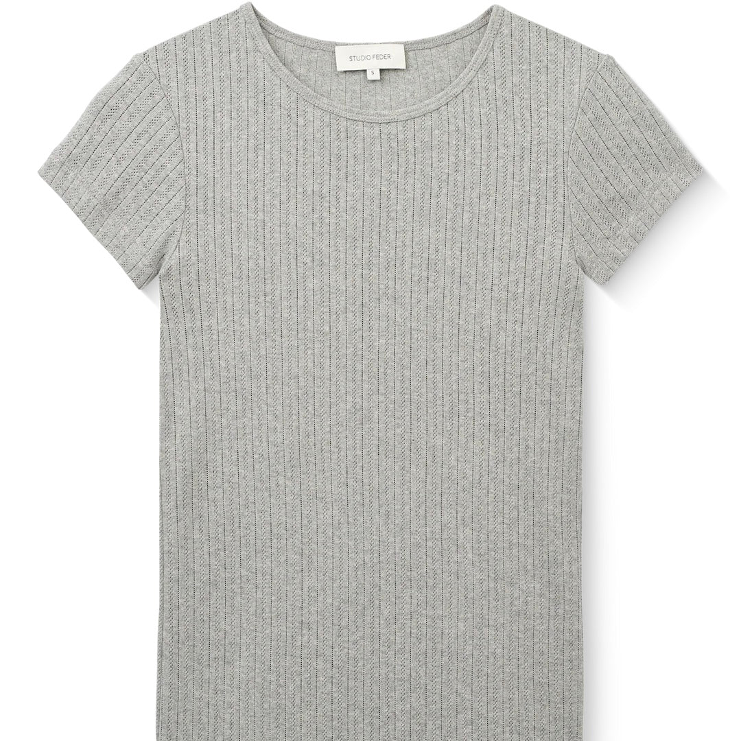 Kamma T-shirt, Grey - Studio Feder