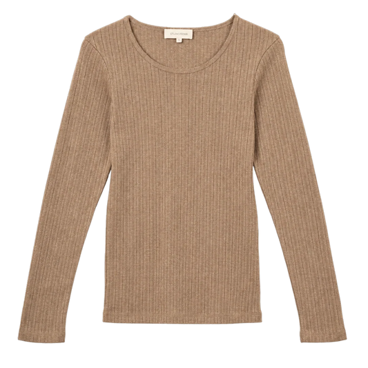 GERTRUD BLUSE - OAT MELANGE