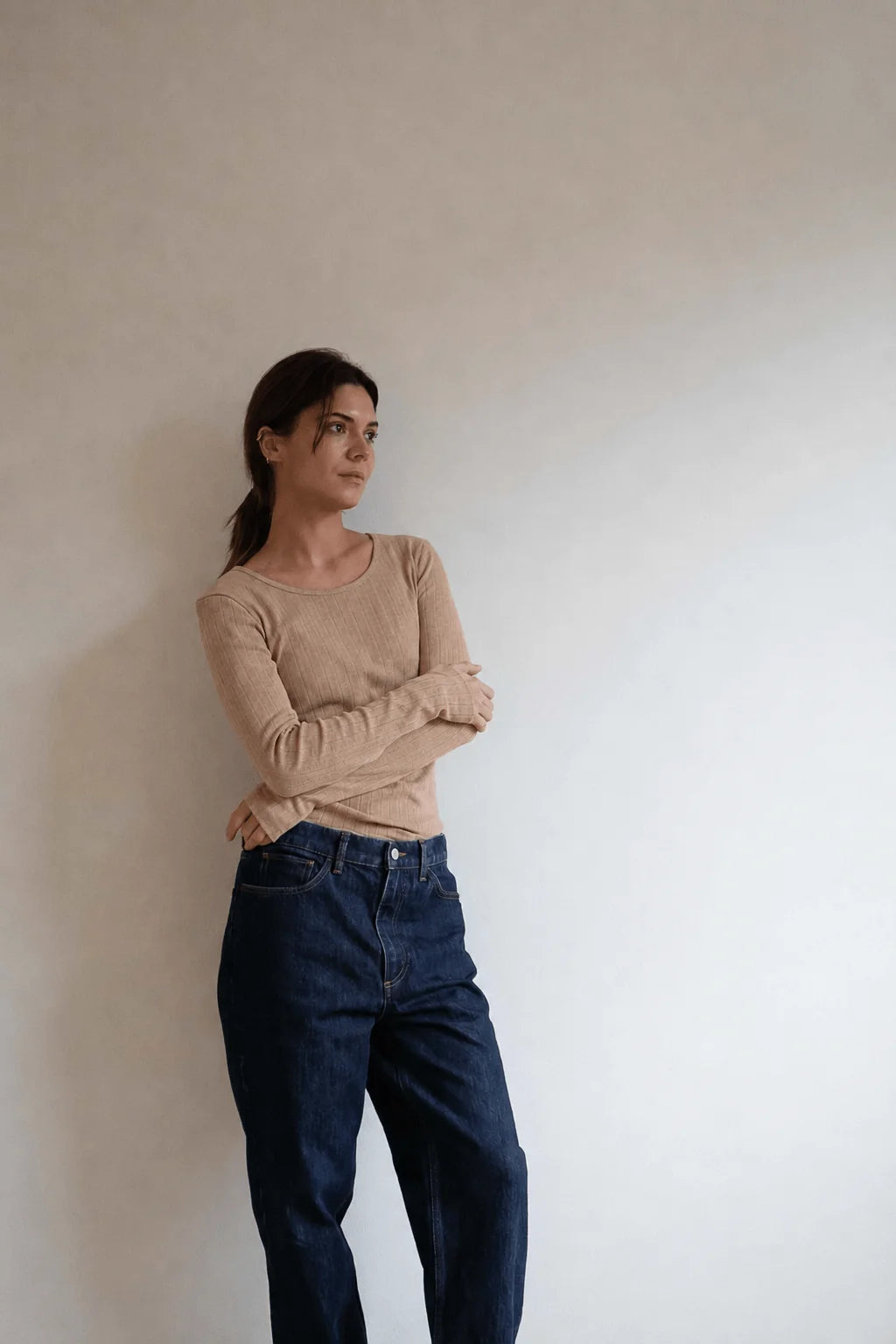 GERTRUD BLUSE - OAT MELANGE
