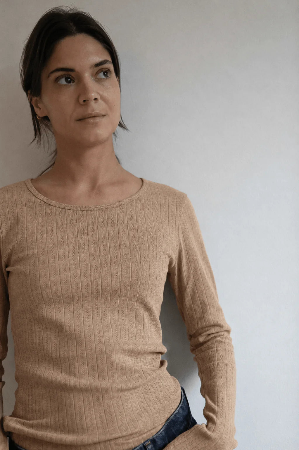 GERTRUD BLUSE - OAT MELANGE