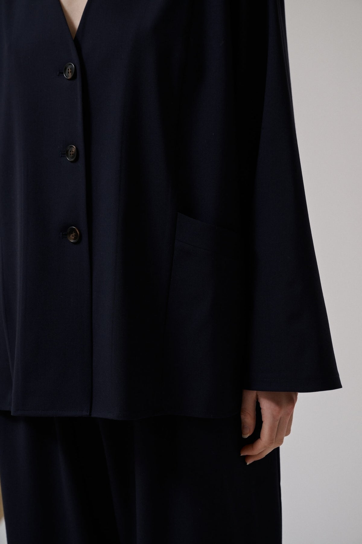 HAZY LS BLAZER - DARK NAVY