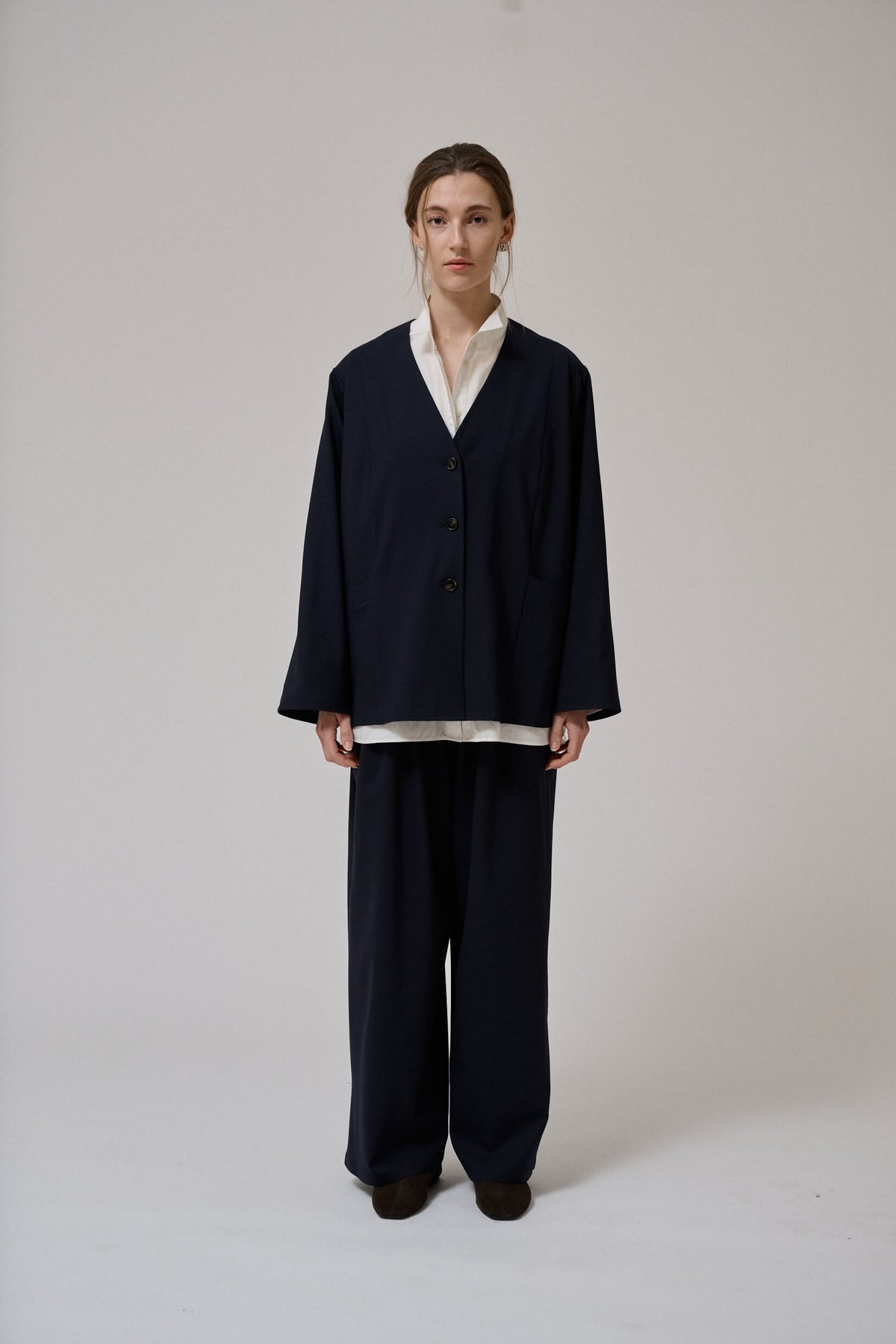 HAZY LS BLAZER - DARK NAVY