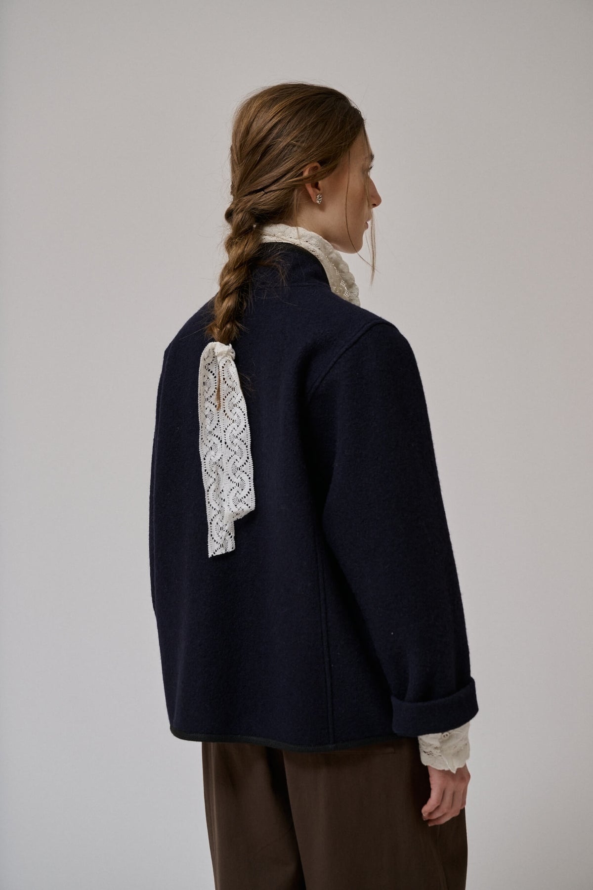 HILL LS WOOL JACKET - DARK NAVY