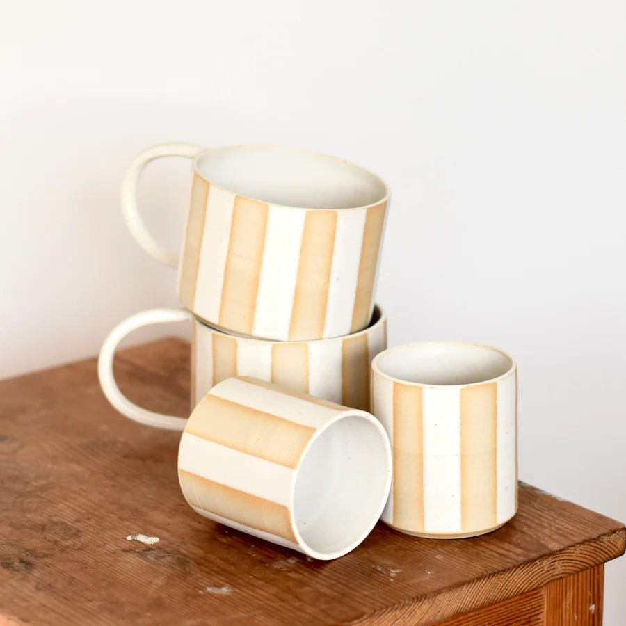 Handcup, Striped - Måne Ceramics Studio