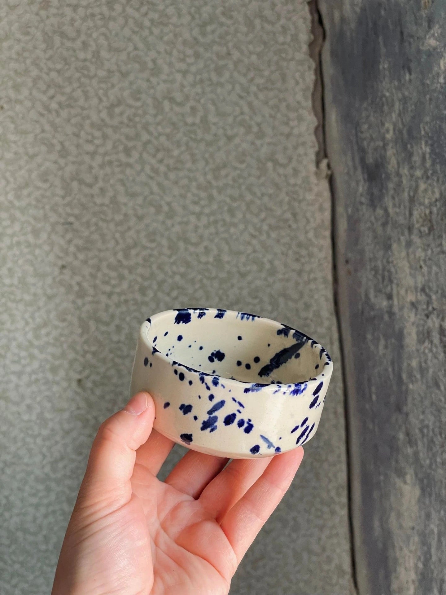 "Blue ink" lille skål - Handmade by Marle
