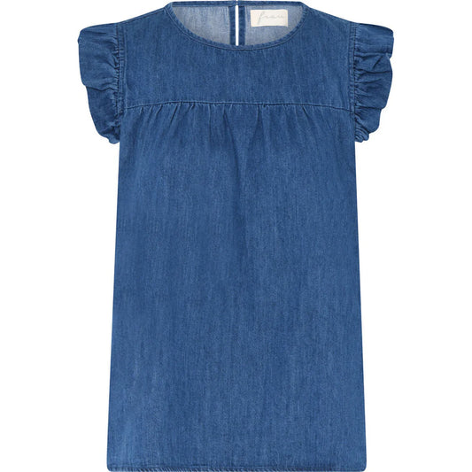 Stockholm denim top, Clear blue denim - Frau