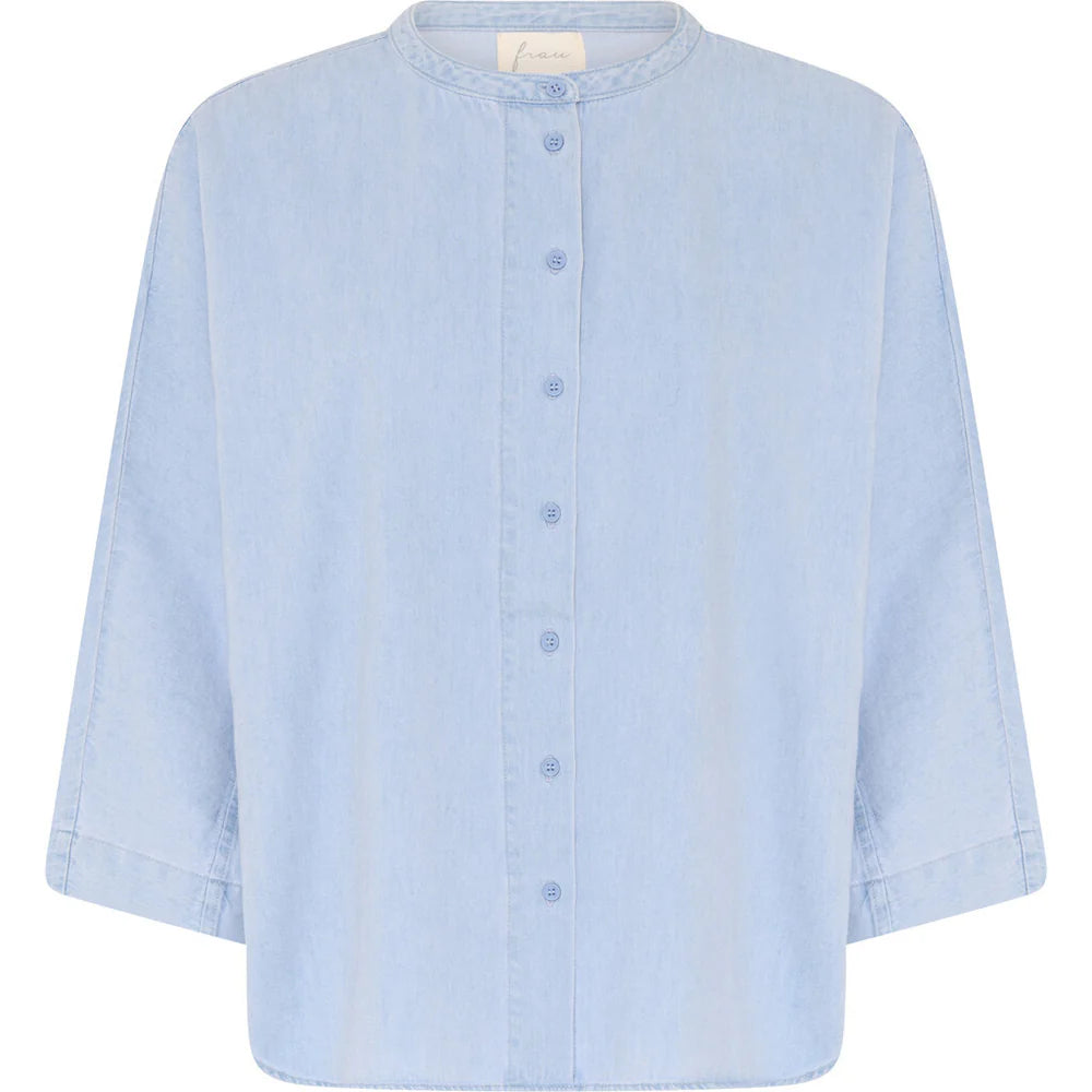 Seoul Skjorte, Light Blue Denim - Frau