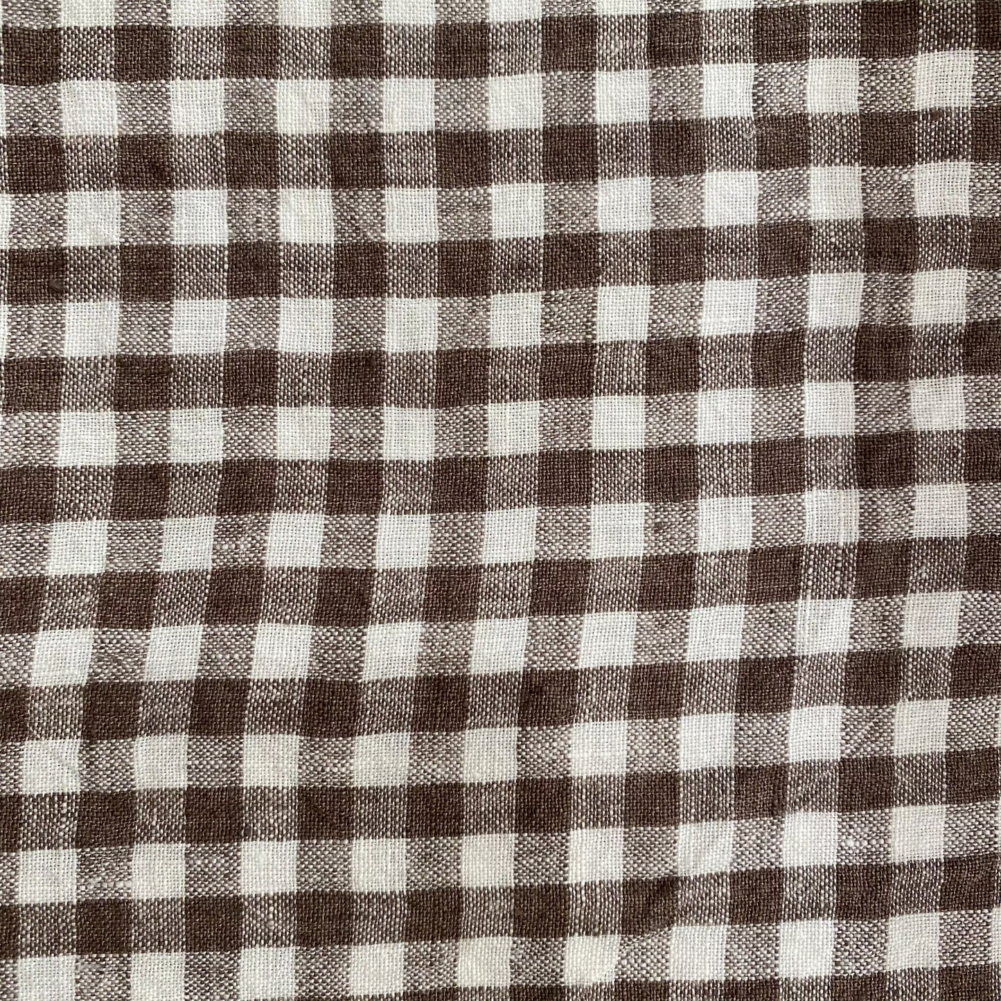 Viskestykke, Brown Gingham Dishtowel  - Linge Particulier