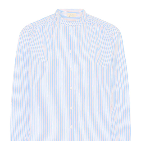 Florence Ls Shirt, Blue Cameo Stripe - FRAU