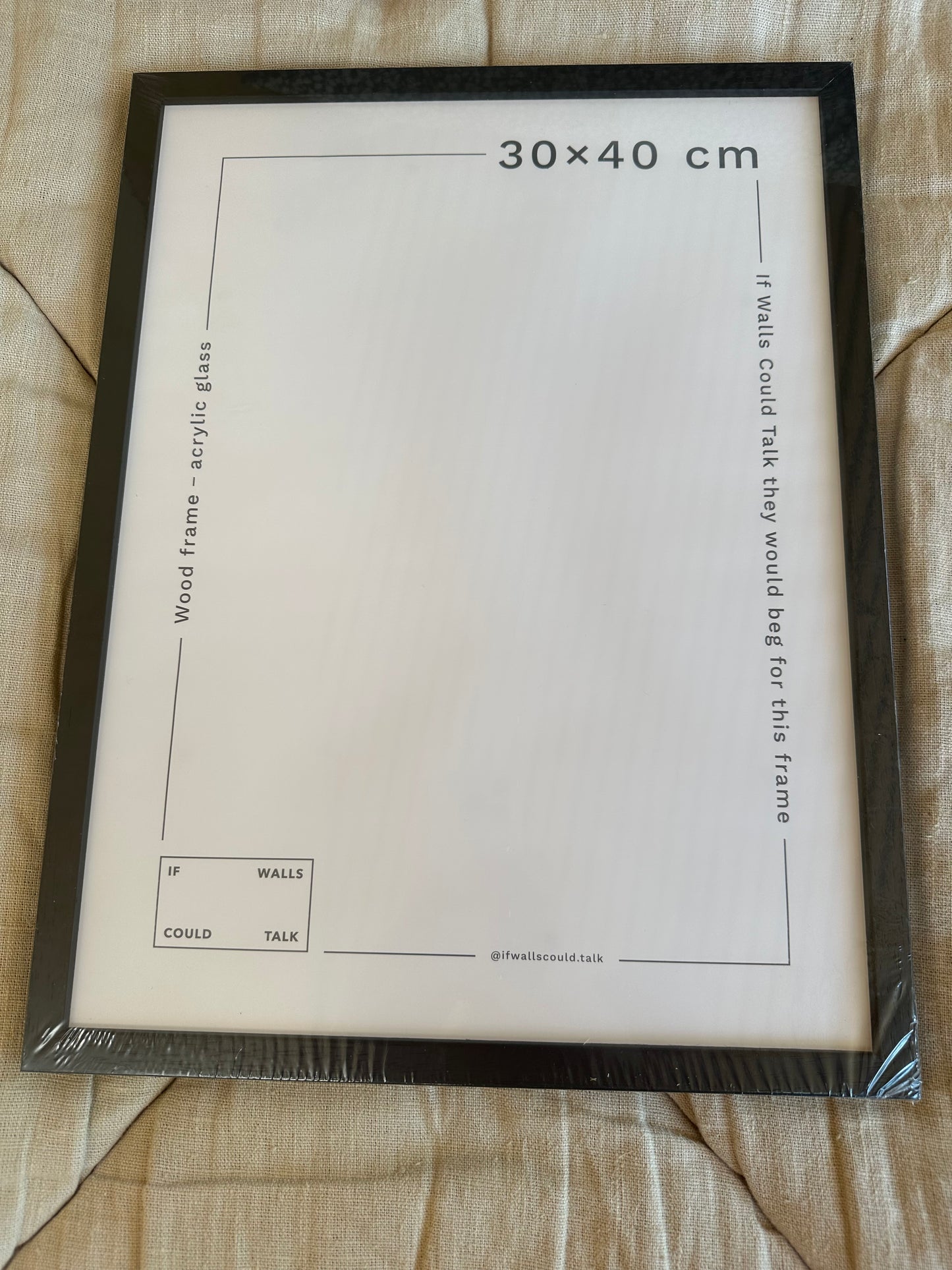 Ramme 30x40, Plexiglas - Sort