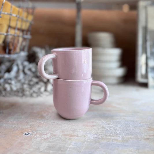 Oda Kop Med Hank, Rosa med blank glasur - Julie Damhus/Soft Rebels