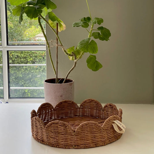 JOU rattan tray round 30cm