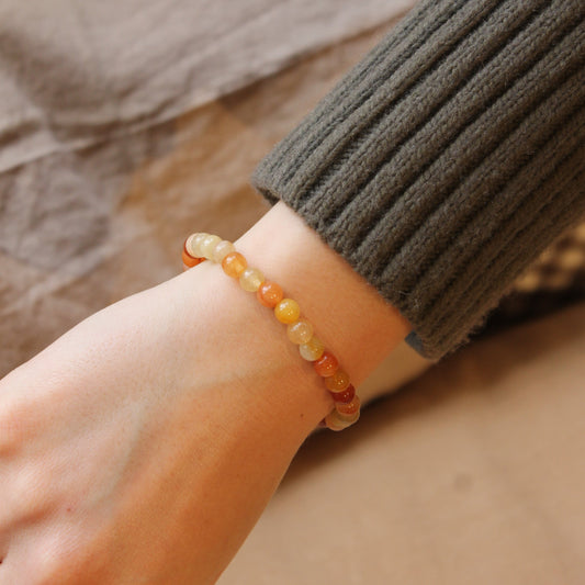 Armbånd, gul jade