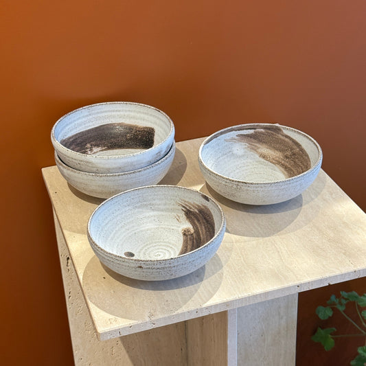 “Brun Strøg” skål Ø15 cm - Atelier Tovsig