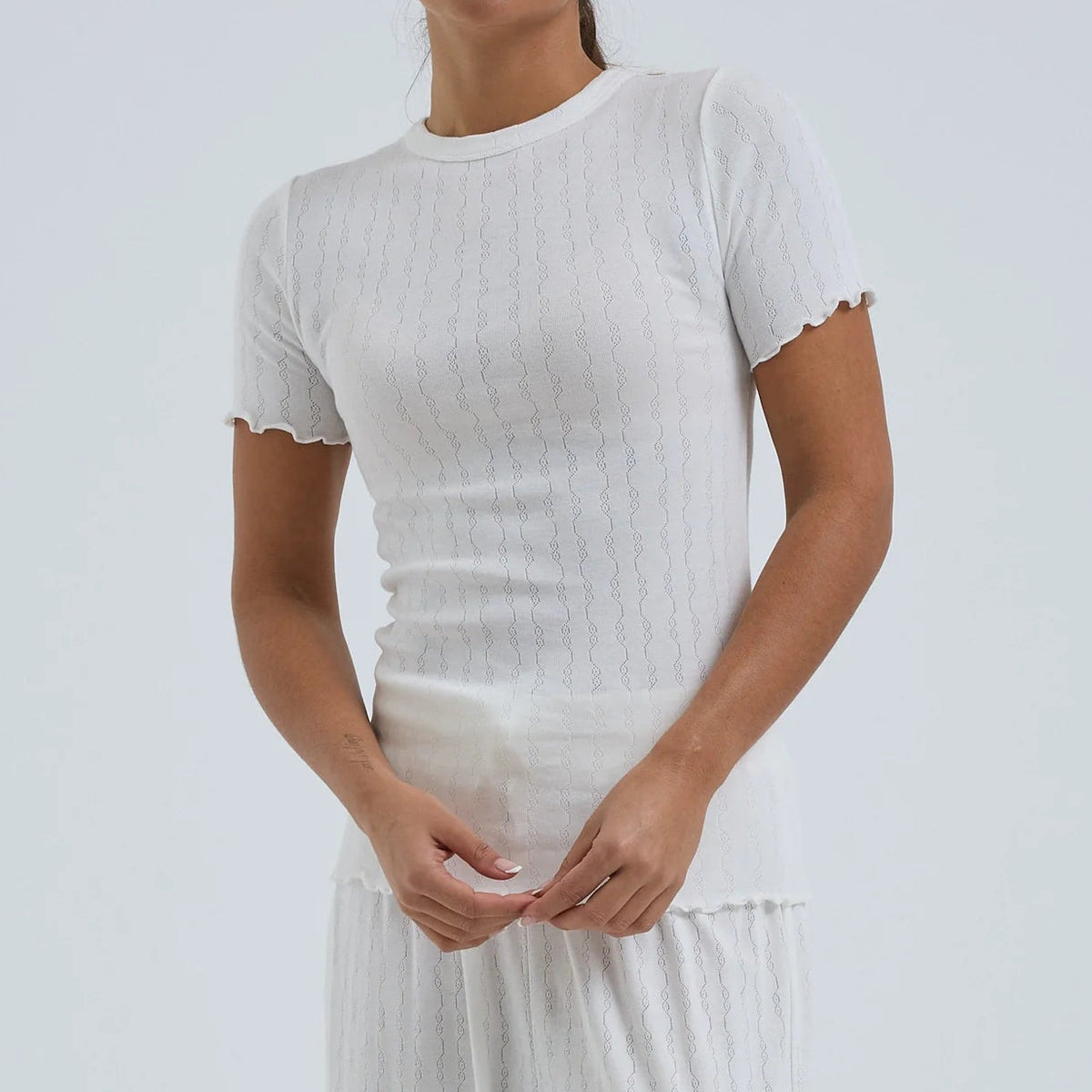 Jacquard Short Sleeve - Off-white
