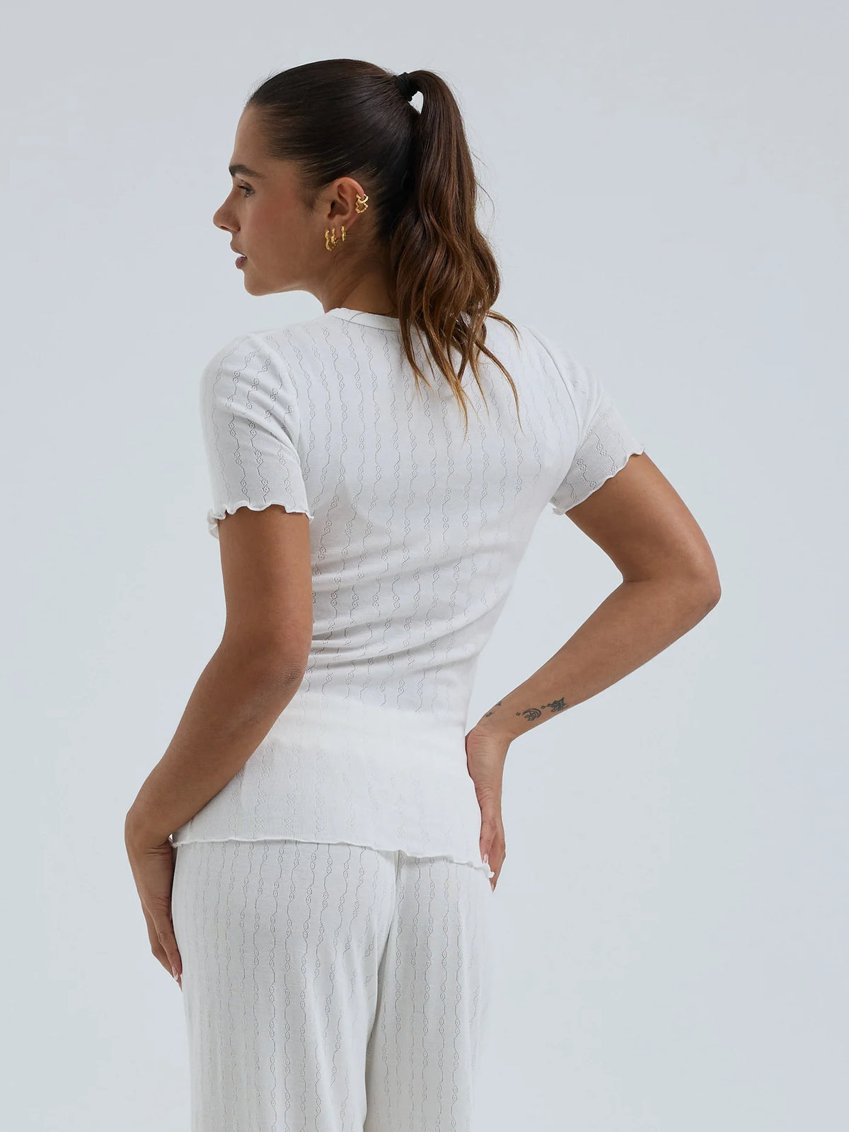 Jacquard Short Sleeve - Off-white