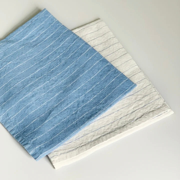 Kitchen Towel - Set of 2 - Limestone/Blue
