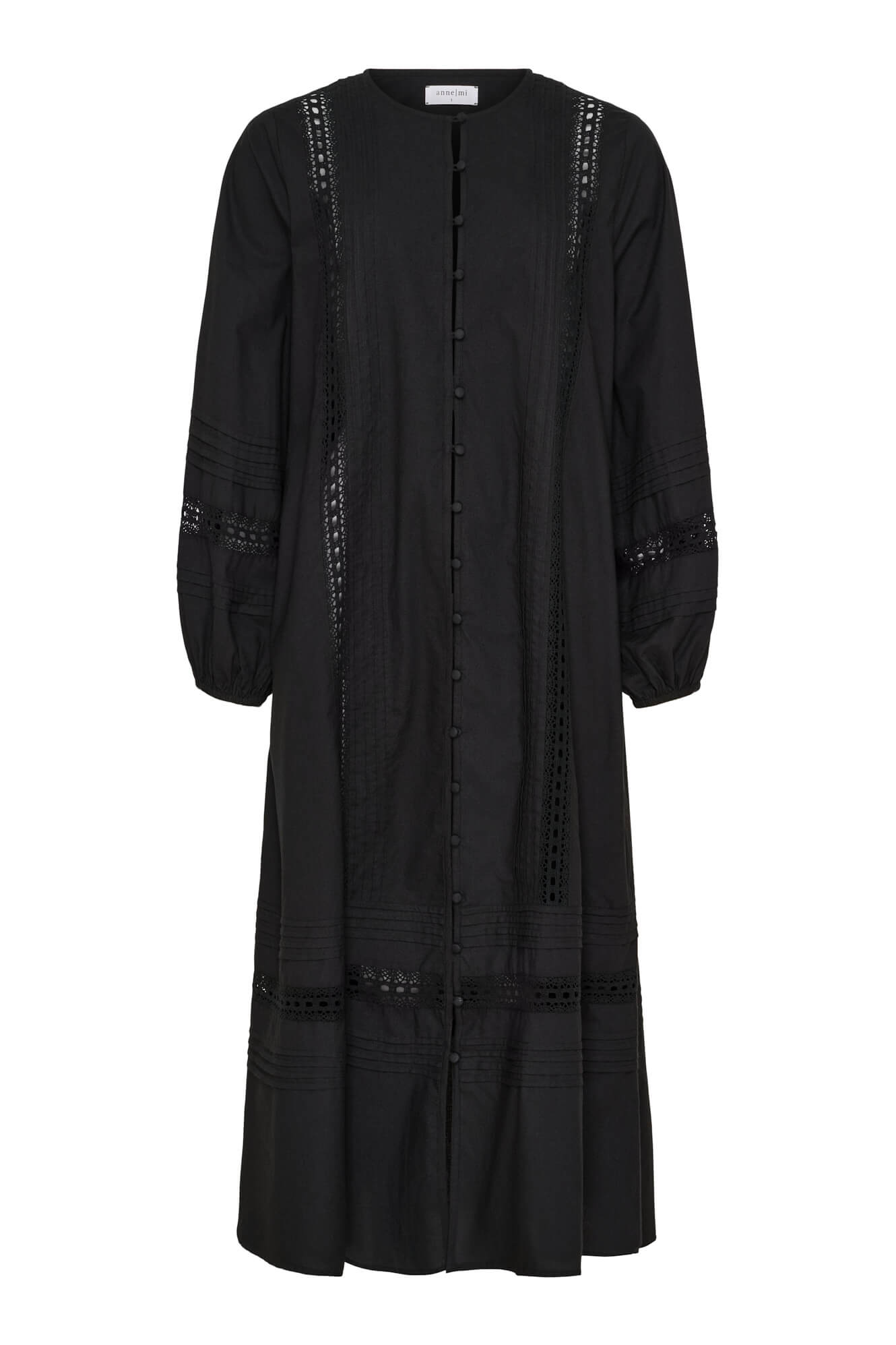 LILY LS SHIRT DRESS - BLACK, ANNE MI