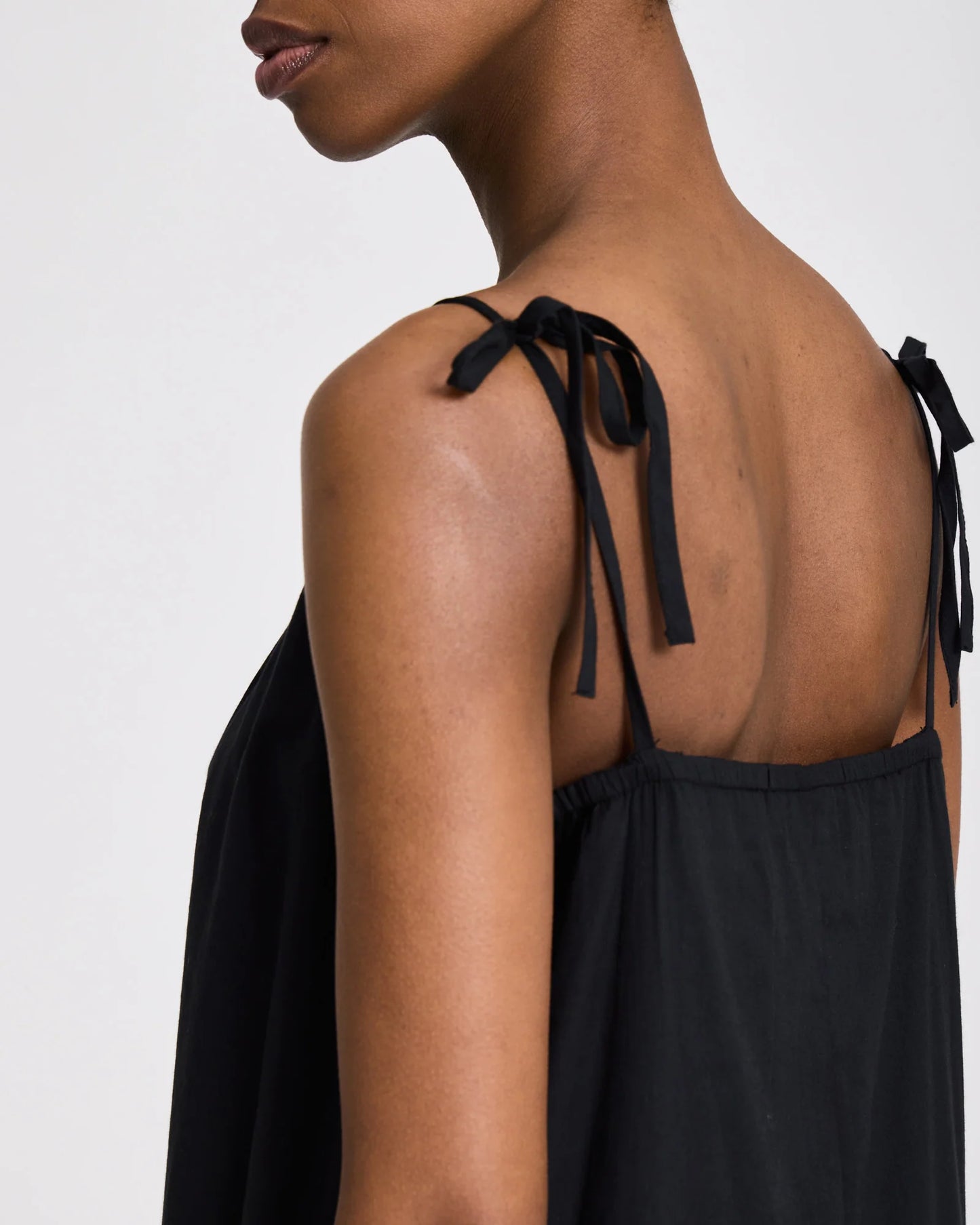 Lea Voile Dress - Black